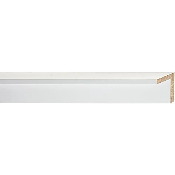 Canvas Floater Frame Moulding (Wood) 18Ft Bundle - Contemporary White Finish - 1.6875" Width - 1