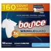 Bounce Wrinkle Guard Mega Dryer Sheets, Outdoor Fresh Scent, 160 Count