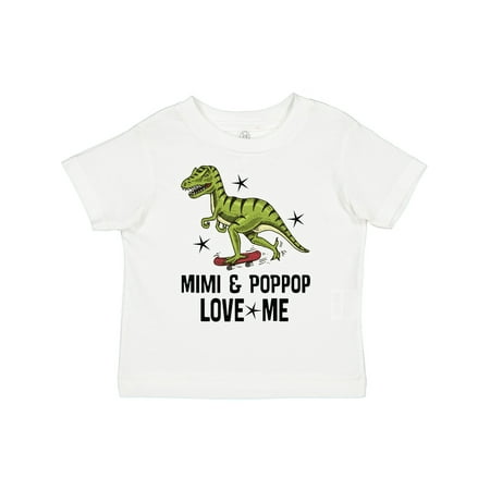 

Inktastic Mimi and PopPop Love Me Dinosaur Gift Toddler Boy Girl T-Shirt