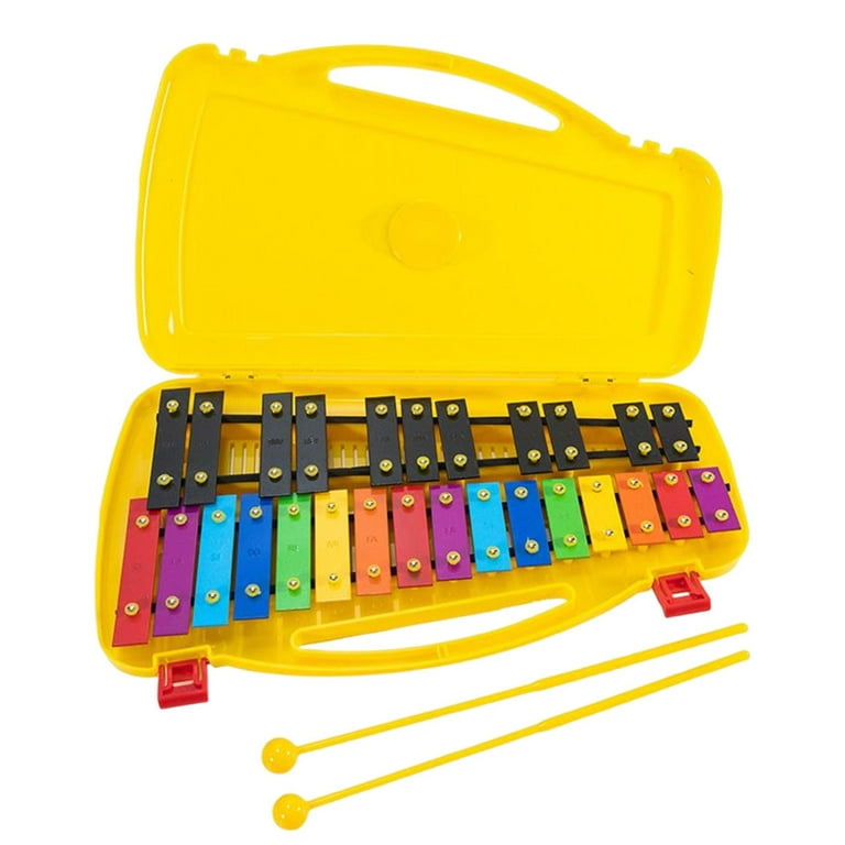 27 Note Xylophone And Two Mallets Perfectly Gift with Case Glockenspiel for  Baby Beginners Adult Toddlers Percussion Colorful 