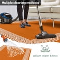 thumbnail image 5 of Burnt Orange Geometric Outdoor Rug 5x8 Ft - Reversible Patio Rug Outdoor Camping Rugs, Country Greece Key Art Washable Indoor Outdoor Area Rugs, Non-Slip Outdoor Carpet Runner for Deck/Porch, 5 of 8