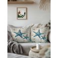 thumbnail image 6 of Outdoor Pillow Waterproof 1 Pack, Teal Starfish Coastal Patio Throw Pillows for Couch Bed Sofa with Insert, Vintage Summer Beach Nautical Decorative Travel/Reading/Camping Pillow Set 18x18 Inch, 6 of 8