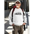 thumbnail image 2 of Train Sketch Sweatshirt Men -SPIdeals Designs, Male Large, 2 of 4
