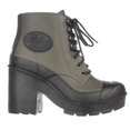 thumbnail image 4 of Womens Hunter Original Block Heel Lace Up Rainboots - Swamp Green/Black, 4 of 6