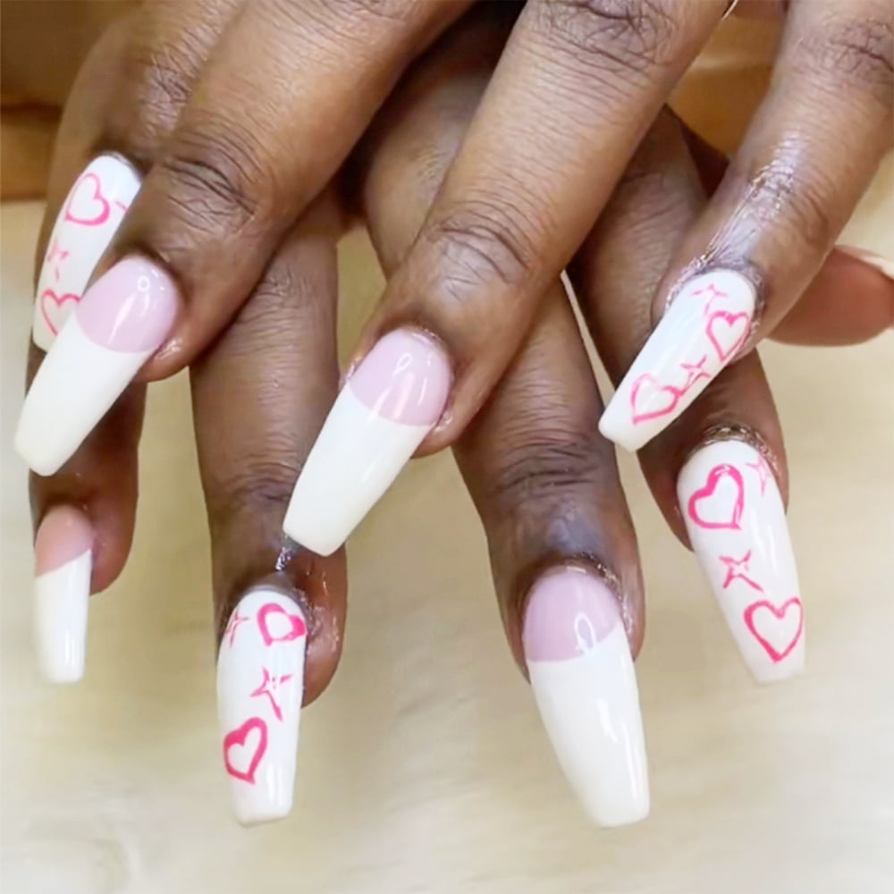 Revealing Our Super Simple Heart Nail Art Hack | Mylee – Mylee