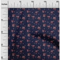 thumbnail image 1 of oneOone Organic Cotton Voile Fabric Leaves & Flower Floral Printed Craft Fabric BTY 42 Inch Wide, 1 of 4