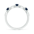 thumbnail image 2 of ANGARA Natural Blue Sapphire & Diamond Ring in 925 Sterling Silver for Women (Size-3.5mm) | September Birthstone, Anniversary, Jewelry Gift for Women | Natural Blue Sapphire Ring, 2 of 9