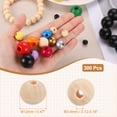thumbnail image 2 of Uxcell 300pcs 12mm Brown Natural Wood Beads with 3-4mm Hole Unfinished Round Wooden Loose Spacer Balls Bulk for DIY Crafts Garland Macrame Farmhouse Decor Jewelry Making, 2 of 7