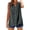 Dark Gray, variant on Women’s Tank Tops, Sleeveless V Neck Top with Button Front, Casual Solid Color Loose Fit Shirt, Breathable Summer Beach Vacation Apparel Red 3XL