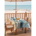 thumbnail image 2 of 60x102 Inch Outdoor Tablecloth with Umbrella Hole Zipper Rectangle Coastal Beach Rectangular Tablecloths Outside Waterproof Abstract Oil Painting Ocean Wave Patio Table Cloth Cover for Picnic Party, 2 of 8
