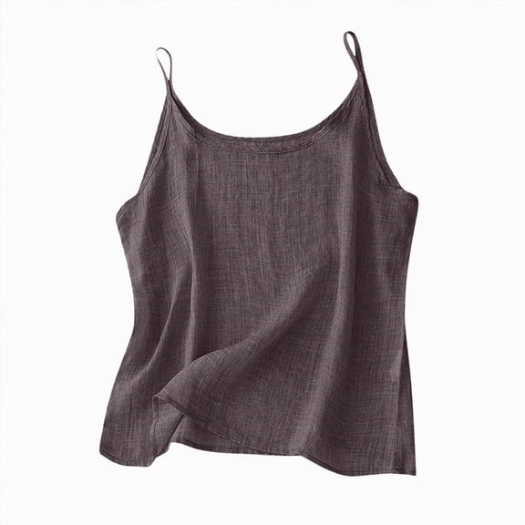 Hessimy Camisole Tank Tops Womens Cami Undershirt Sleeveless Ribbed Tank for Women(Coffee,XXXL)