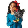 thumbnail image 3 of Marioneta de mano Folkmanis Barred Rock Rooster, negro, blanco y rojo, 3 of 4