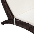 thumbnail image 3 of vidaXL Chaise Longue Pliante avec Coussin en Rotin Synthétique Brun, 3 of 5