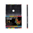 thumbnail image 1 of 24 Count Assorted Color Fineliner Drawing Pens, Fine Point Marker Set for Office Drafting, Adult DIY Crafts & Journaling, 1 of 6