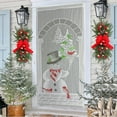 thumbnail image 6 of Christmas Tree Lace Curtain – 78"x39" White Sheer Window Panel with Snowman Pattern, Threaded Pole Top – Holiday Window Decoration for Living Room, Bedroom, or Party Backdrop, 6 of 6
