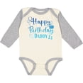 thumbnail image 3 of Inktastic Blue Happy Birthday Daddy Boys or Girls Long Sleeve Baby Bodysuit, 3 of 5