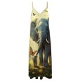 thumbnail image 4 of Colorful Elephant Flower Sleeveless Dress for Women Clothing Female Women's Summer Skirt, 4 of 7