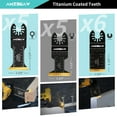 thumbnail image 2 of Hojas de sierra oscilantes AMZBSAW Titanium 16 PCS para metal, 2 of 7