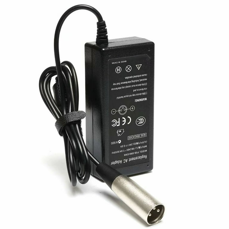 24V 0.6A Electric Scooter Battery Charger for eZip 4.0, eZip 400, eZip 500,  eZip 750, eZip 900 3-Prong Inline - Walmart.com