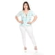 thumbnail image 5 of Blusa cruzada con collar Roman Fashion /Tallas Extras, 081 (Menta) verde claro 38, 5 of 6