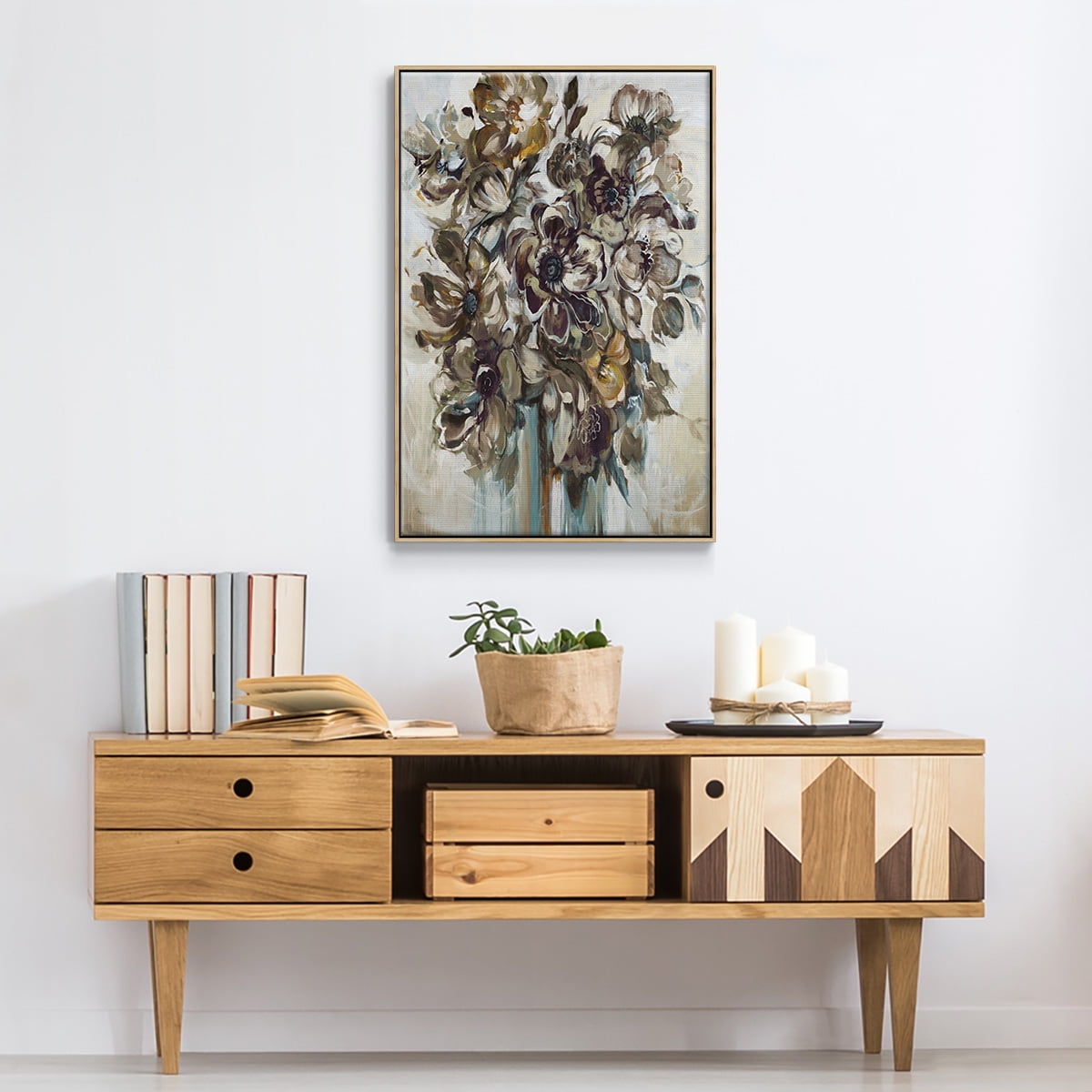 Wild At Heart VI Framed Premium Gallery Wrapped Canvas - Ready to Hang - 25 x 37 - Natural Wood Floating Frame
