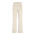 thumbnail image 6 of YIFUNIN Women's Slim Fit Slightly Flared Long Pants, Fashion Casual Jeans for Retro Style, Stretchy Comfortable Denim Trousers,Beige L, 6 of 6