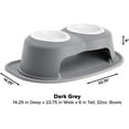 thumbnail image 2 of WeatherTech Double High Pet Feeding System w/Plastic Dog/Cat Bowls - 6" High Stand Dark Grey (PDHC3206DGDG), 2 of 4