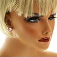 thumbnail image 4 of Mi Amore Post-Earrings Silver-Tone/Pink, 4 of 4