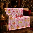 thumbnail image 3 of Jingle Jolly Joy Festive Teddy Bears Gifts Christmas, Festive Holiday Scene, Warm Flannel Blanket for Living Room and Reading Nook, Art Lovers Christmas Gift, Festive Home Decor, 3 of 9