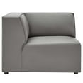 thumbnail image 4 of Modway Mingle Vegan Leather Corner Chair, Gray, 4 of 9