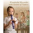 thumbnail image 2 of Eastar ERS-1GPu German Soprano Recorder 8 Hole C Key 3 Piece Recorder Instrument for Kids With Fingering Chart Cleaning Rod and Bag, Purple, 2 of 6