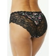 thumbnail image 3 of Joyspun Women's Microfiber and Lace Hipster Panties, 3-Pack, Sizes XS-3XL, 3 of 3