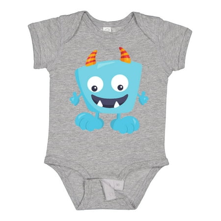

Inktastic Cute Monster Blue Monster Funny Monster Horns Gift Baby Boy or Baby Girl Bodysuit