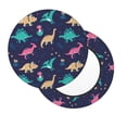 thumbnail image 2 of KLL Cartoon Dinosaur Round Bar Chair Cushion Cover 13 inch ,Bar Stool Protector with Elastic, Soft Washable, 2 of 6