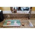 thumbnail image 2 of White Boxer and Snowman Christmas Dish Drying Mat, 2 of 2