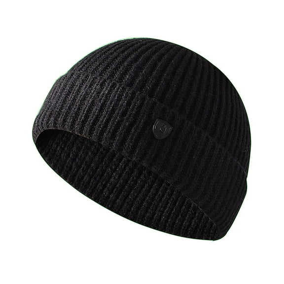 Autumn Winter Warm Knitted Hat Men Women Solid Color Ribbed Beanies Hat Outdoor Windproof Thick Hiking Cycling Hat