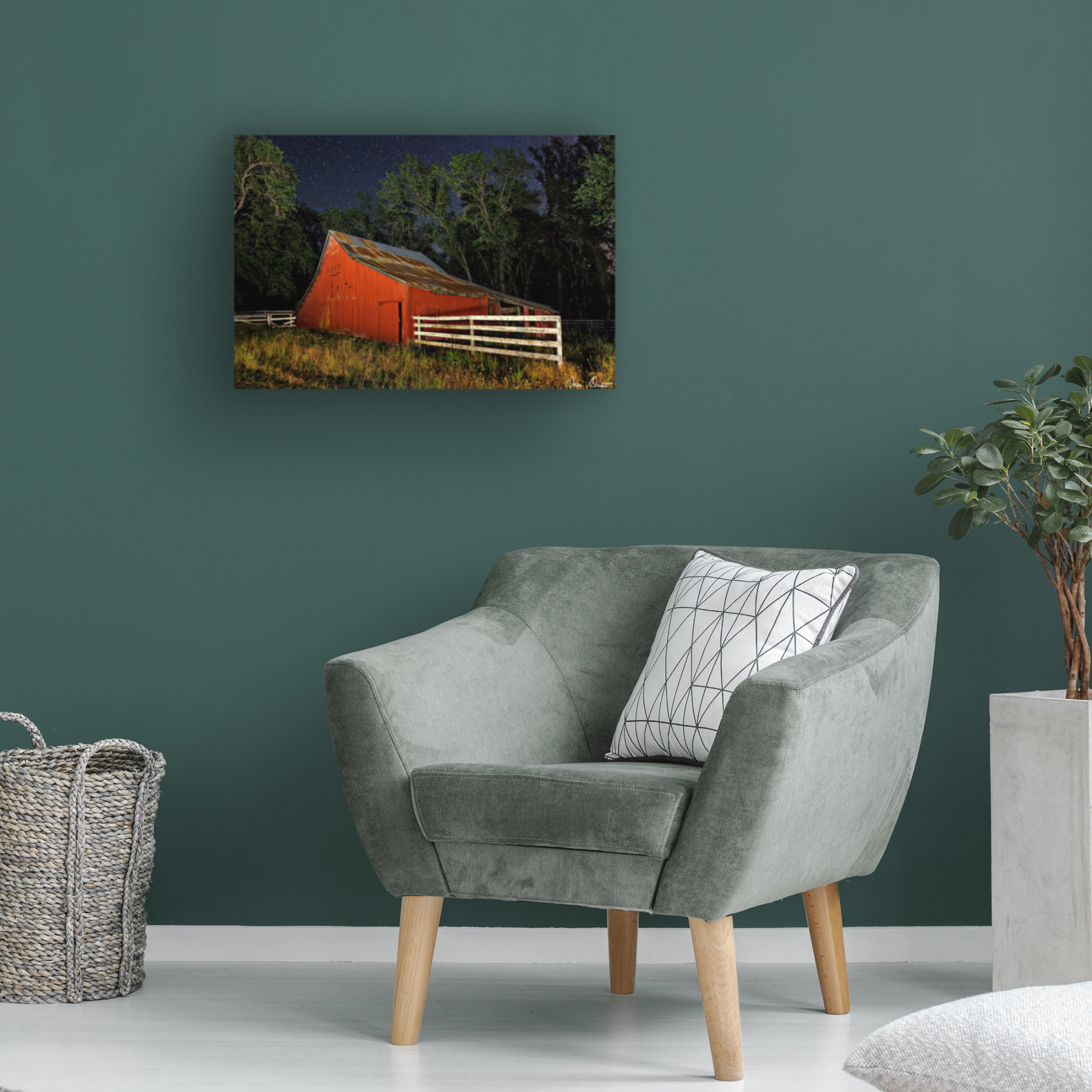 Trademark Fine Art David Drost Red Burn at Night Canvas Wall Art
