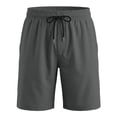 thumbnail image 4 of Mens Swim Trunks with Mesh Liner 9" Quick Dry Swim Shorts Bathing Suits for Men Swimwear Board Shorts wiht Pockets Dark Gray, 4 of 9