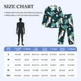 thumbnail image 2 of Mens Pajamas Set, Can Cockatoo Monstera Flower Button Down Long Sleeve Loungewear Sleepwear Pjs sets for Men, 2 of 5