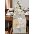 thumbnail image 2 of Hokiten Table Runners 72 Inches Long Dress Scarves, Middle Century Farmhouse Kitchen/Dining Table Runner, Coffee Tablerunners, Botanical Modern Yellow Blue Teal Beige Geometric 13x72 Inch, 2 of 7
