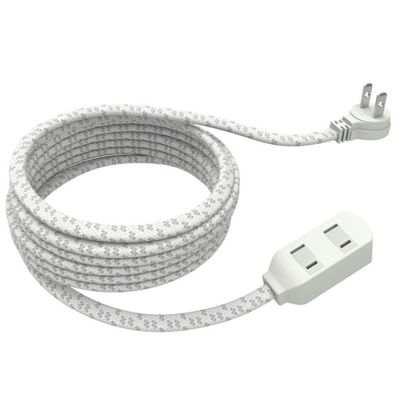 Westinghouse 9Ft Ind Fabric Cord Wht/Silver