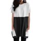 thumbnail image 1 of Gibobby Blusas Para Mujer Elegantes Blusa holgada de cuello redondo con bloqueo de color informal de verano para mujer, blusa de manga corta con bolsillos（Negro， M), 1 of 5