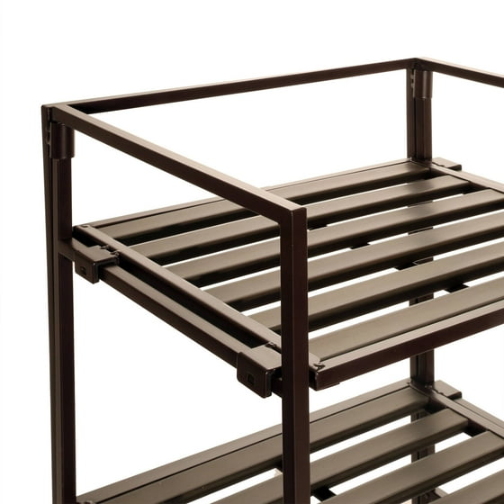 Seville Classics 4 Tier Square Resin Slatted Folding Shelf Tower Seville Classics 4 Tier Square Resin Slatted Folding Shelf Tower Com