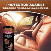 Weiman Leather Wipes - 30 Count (3 Pack) For Cleaning, Conditioning, Protection for Couches, Sofa, Bags, Boots & Shoes