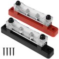 thumbnail image 3 of PENGXIANG 4 Way Terminal Distribution Block 150A 48V Heat-Resistant Power Distribution Block with Cover M6 Terminal Studs Dust-Proof Bus Bar Distributor Block for Automotive Car Boat RV, 3 of 11