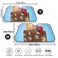 thumbnail image 3 of Picia Trip to London Curved Windshield Sunshade Accordion Folding Style Auto Shade for Car Truck SUV Van Blocks UV Ray Sun Visor Protector -Small, 3 of 7