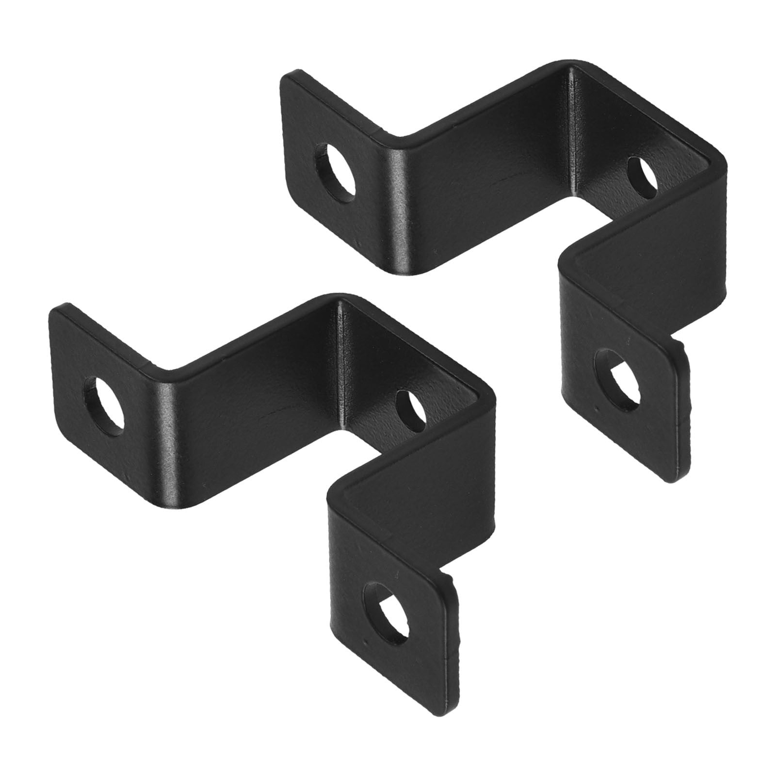 4-Pack Black Metal Pipe Clamp Brackets – Heavy Duty U-Shaped Post Ties For 1.5x1.5 Or 2x2 Square Posts, Gazebo & Deck Mounting Brackets