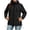 #110-Black, variant on Craaazy Rain Jackets for Women Waterproof with Hood Solid Color Lightweight Oxford Cloth Windbreaker with Zipper Pockets for Travel Hiking and Outdoor Activities