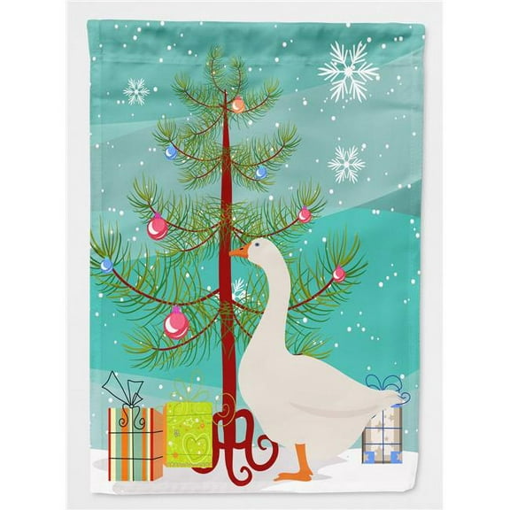Embden Goose Christmas Flag Garden - Size