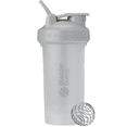 thumbnail image 5 of (2 pack) BlenderBottle Classic V2 24oz Clear Gray Plastic Shaker Cup, 5 of 6
